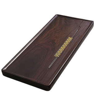 实木茶盘2026新款家用整块黑乌檀木简约办公茶托干泡茶台茶具套装