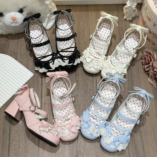 布蕾甜心原创Lolita鞋中跟圆头