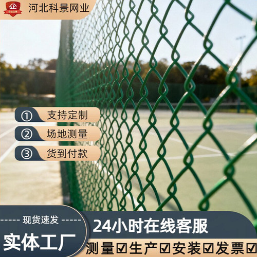 勾花网篮球场围栏网专用网包塑低碳钢丝网足球场围栏网体育场网