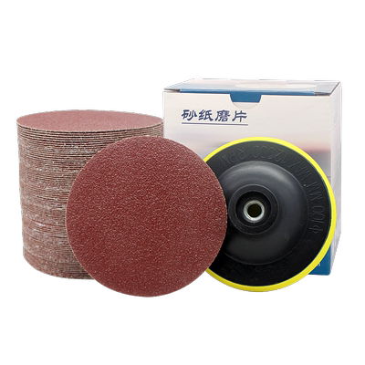 植绒砂纸片4寸角磨机自粘圆形