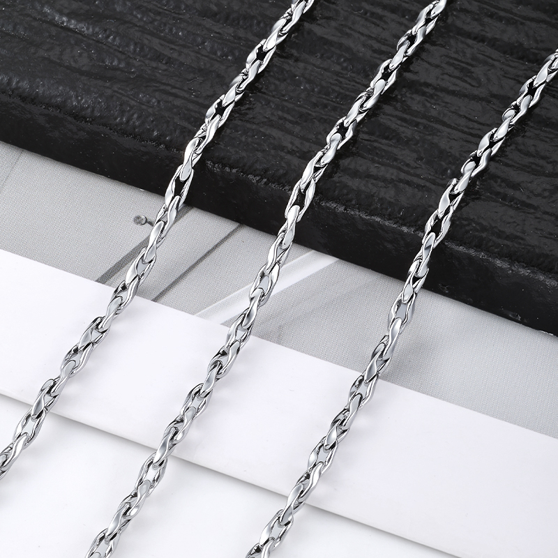 钛钢细链手工DIY项链手链元宝链