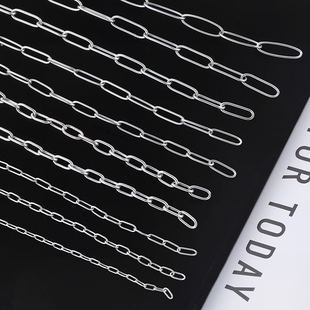 钛钢闭口椭圆十字链饰品diy项链手链配件不掉色焊口链条简约配链