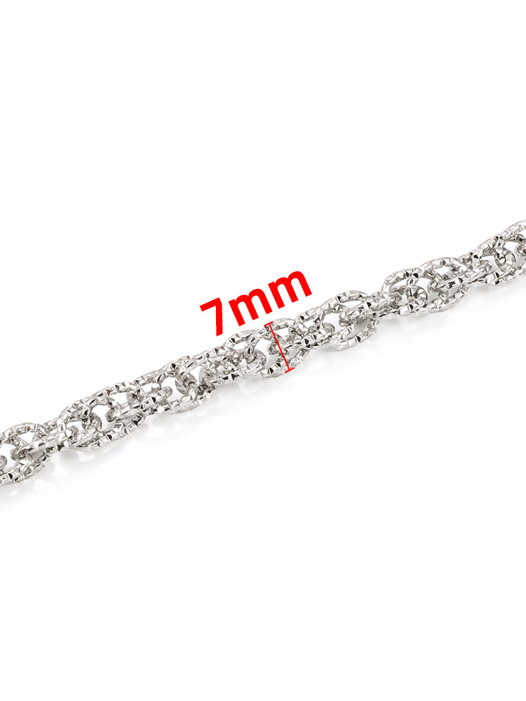 TITANIUM STEEL DOUBLE WOVEN O-LINE JEWELRY DIY NECKLACE BRACELET FLASH CHAIN ACCESSORIES FACETED CHAIN VERSATILE HANDMADE CHAIN MATERIAL