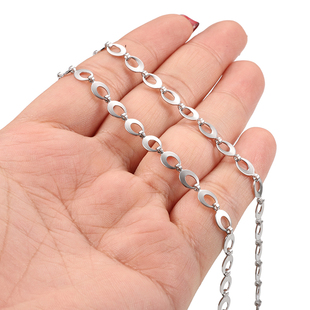 钛钢光面手工链饰品链条diy项链手链时尚 配链材料服饰辅料配链子