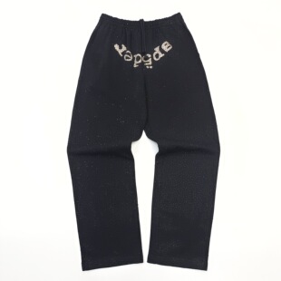 Sp5der VVS Sweatpant Black 外贸蜘蛛全钻长裤