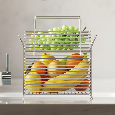 304不锈钢储物篮可叠加厨房物架