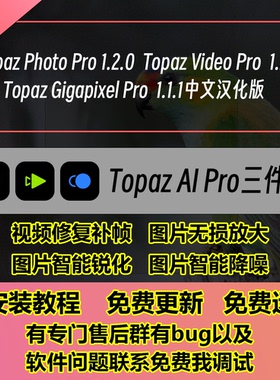 Topaz Video Photo Gigapixel AI Pro中文汉化版图片视频处理软件