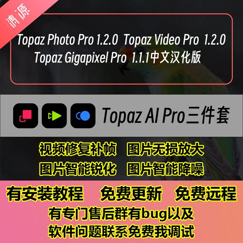 Topaz Video Photo Gigapixel AI Pro中文汉化版图片视频处理软件