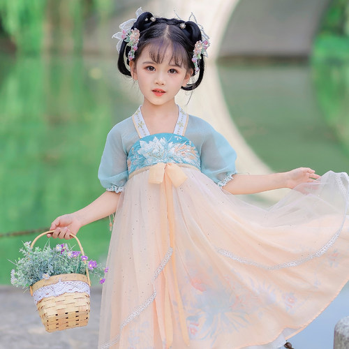 原创正品女童汉服夏季连衣裙
