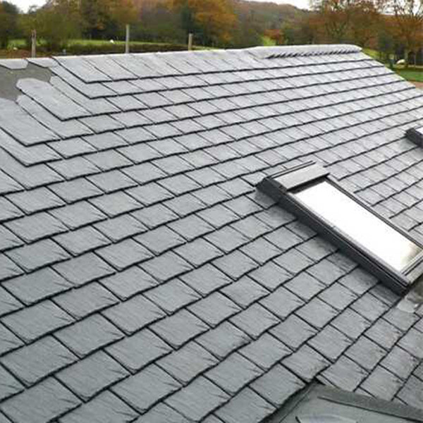 文化石瓦板纯黑板板岩瓦板石欧式屋面瓦热带复古风青石瓦板石