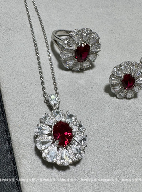 收藏级鸽血红富婆套装