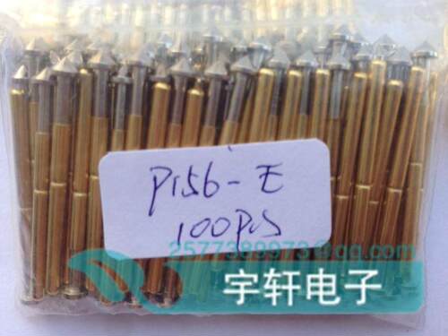 P156-E测试探针/4.0圆锥头弹簧顶针 导电针2.36*33.85mm 铜质