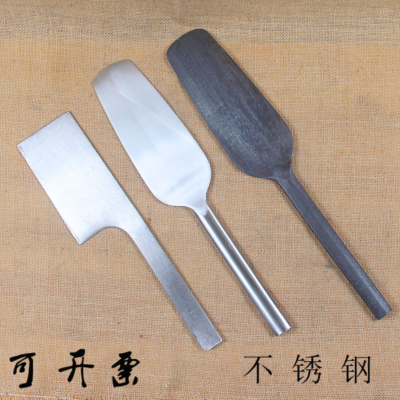 周巴子双面砖刀 不锈钢抹泥刀 砌墙刀 瓦刀 泥工工具 砌刀 砍砖刀