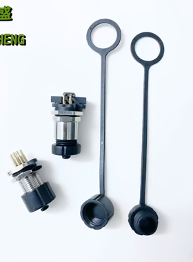 M12防尘盖连接器M12*1公头母头盖传感器接插件防水盖塑料螺纹盖
