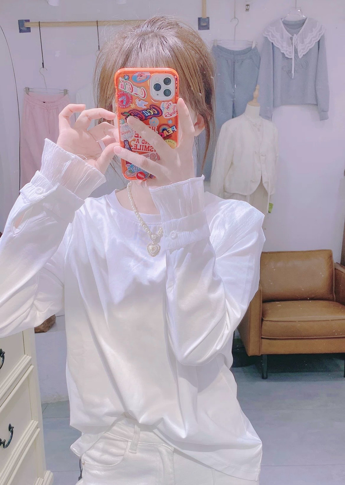 欧货2025春季新款拼接白色蕾丝花边T恤女长袖百搭木耳边减龄上衣,女装/女士精品,T恤,淘宝优惠券,粉丝福利购,淘宝优惠卷