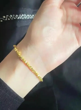S925黄金万两手链女简约轻奢设计小众设计感国潮手饰闺蜜女友礼物