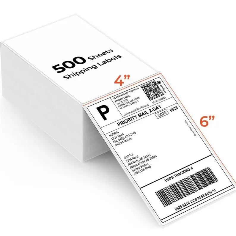 热敏纸标签贴100x150三防折叠不干胶打印纸东南亚快递面单76x130