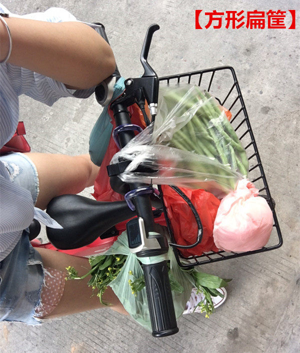 山地车前篮儿童自行车筐小轮车挂篮迷你单车篓赛车金属挂钩筐免装