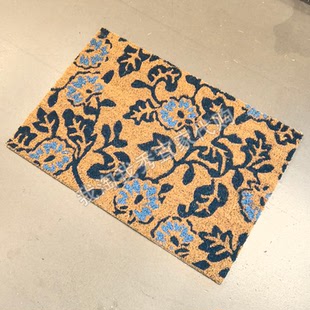 IKEA宜家普拉斯马克 门垫40x60厘米椰子纤维花卉入户地垫国内代购