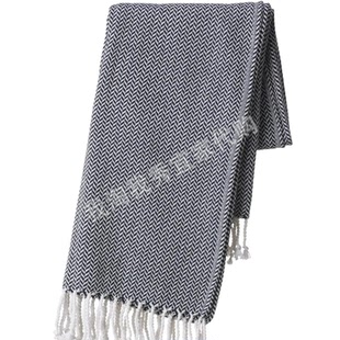 白色 宜家国内代购 蓝色 休闲毯 120x180厘米毛毯盖毯 本哈蒂纳