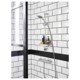 IKEA Brugglund стеллаж для хранения душа хромированная настенная полка для хранения в ванной комнате удобная покупка в домашних условиях