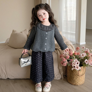 女童洋气宽松休闲春秋季马甲套装女宝宝超好看森系时髦早春装时髦