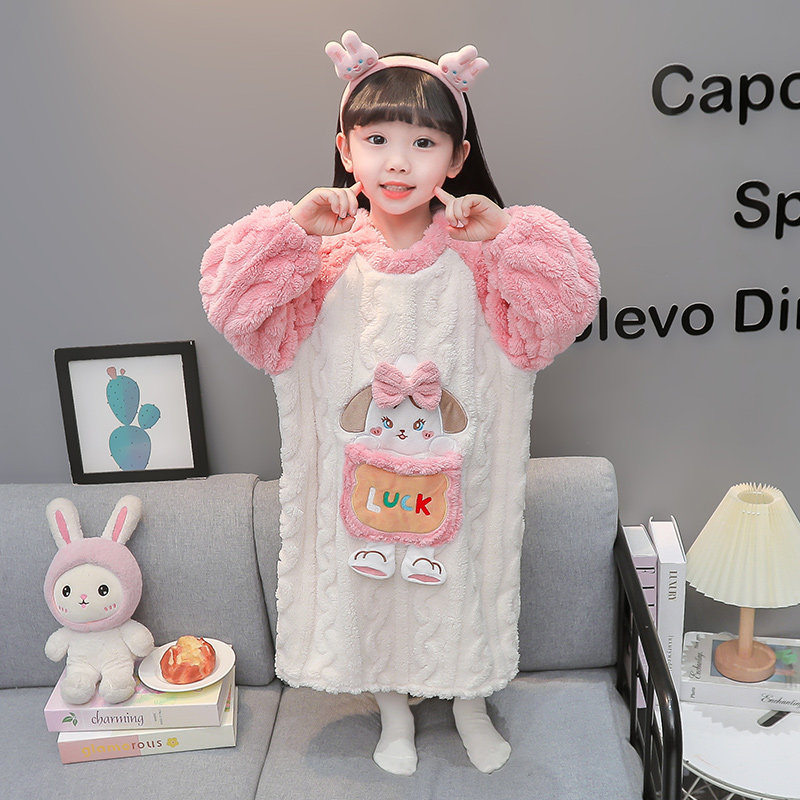 男童宝宝秋冬连体衣睡裙睡衣加绒