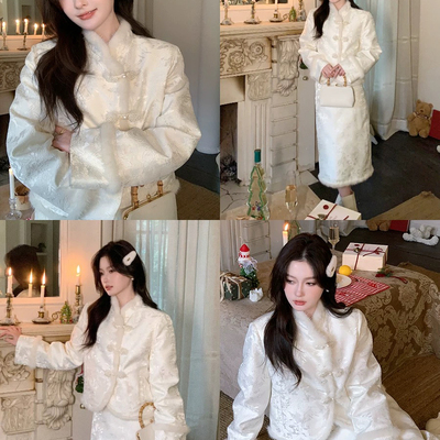 IN MOSAIC(REMAIN)-冬上新新中式国风提花水貂毛外套短外套251710