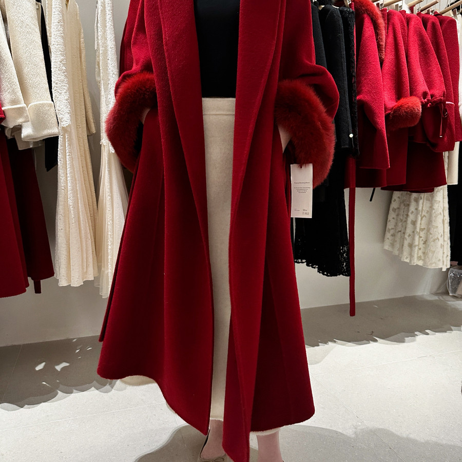 FalleaF-套(配腰带+可拆真狐狸毛袖毛)（含100羊毛）(无领标)CF54,女装/女士精品,羽绒服,淘宝优惠券,粉丝福利购,淘宝优惠卷