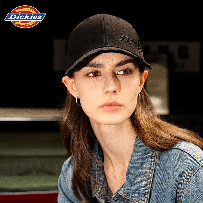 Dickies鸭舌帽男女logo刺绣情侣加大加深大帽檐显脸小硬顶棒球帽