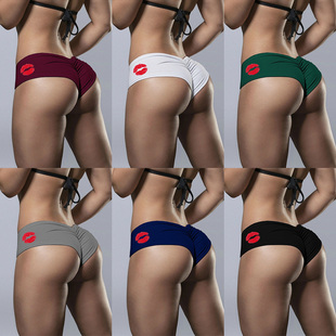 钢管舞蹈一分裤真理裤女士蜜桃臀走光热裤露臀迷人瑜伽健身超短裤