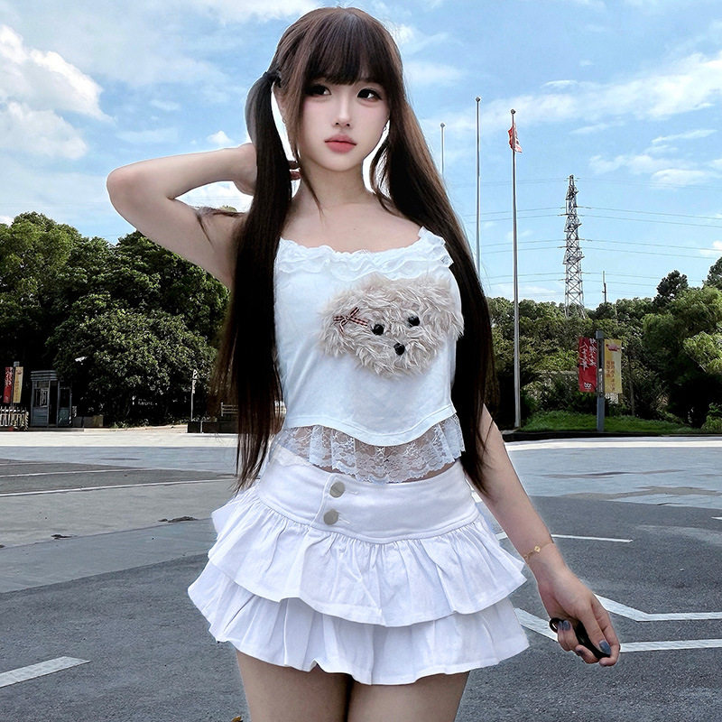 可爱少女风纯欲热舞牛仔超短裙