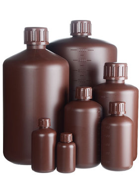 塑料瓶2L5L小口试剂瓶广口黑色10L棕色避光HDPE白色样品NIKKO进口
