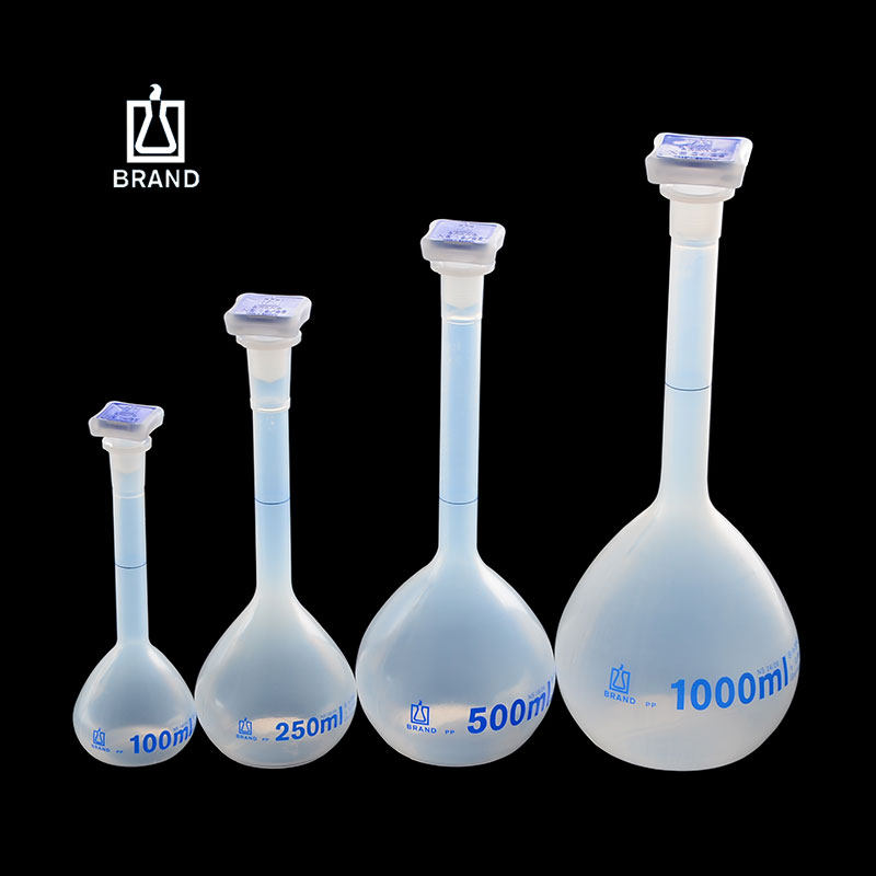 BRAND普兰德PP塑料容量瓶25/50/100/250/500/1000ml校准德国进口