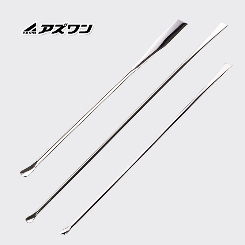 ASONE不锈钢药刮刮刀180mm圆细
