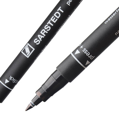SARSTEDT防水记号笔塑料管书写标签笔95.954/953黑色蓝进口莎斯特