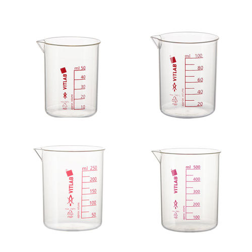 PMP刻度塑料烧杯VITLAB高温进口