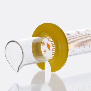 玻璃量筒防碰撞保护环10ml/50/100/250500ml刻度直筒量杯缓冲防摔