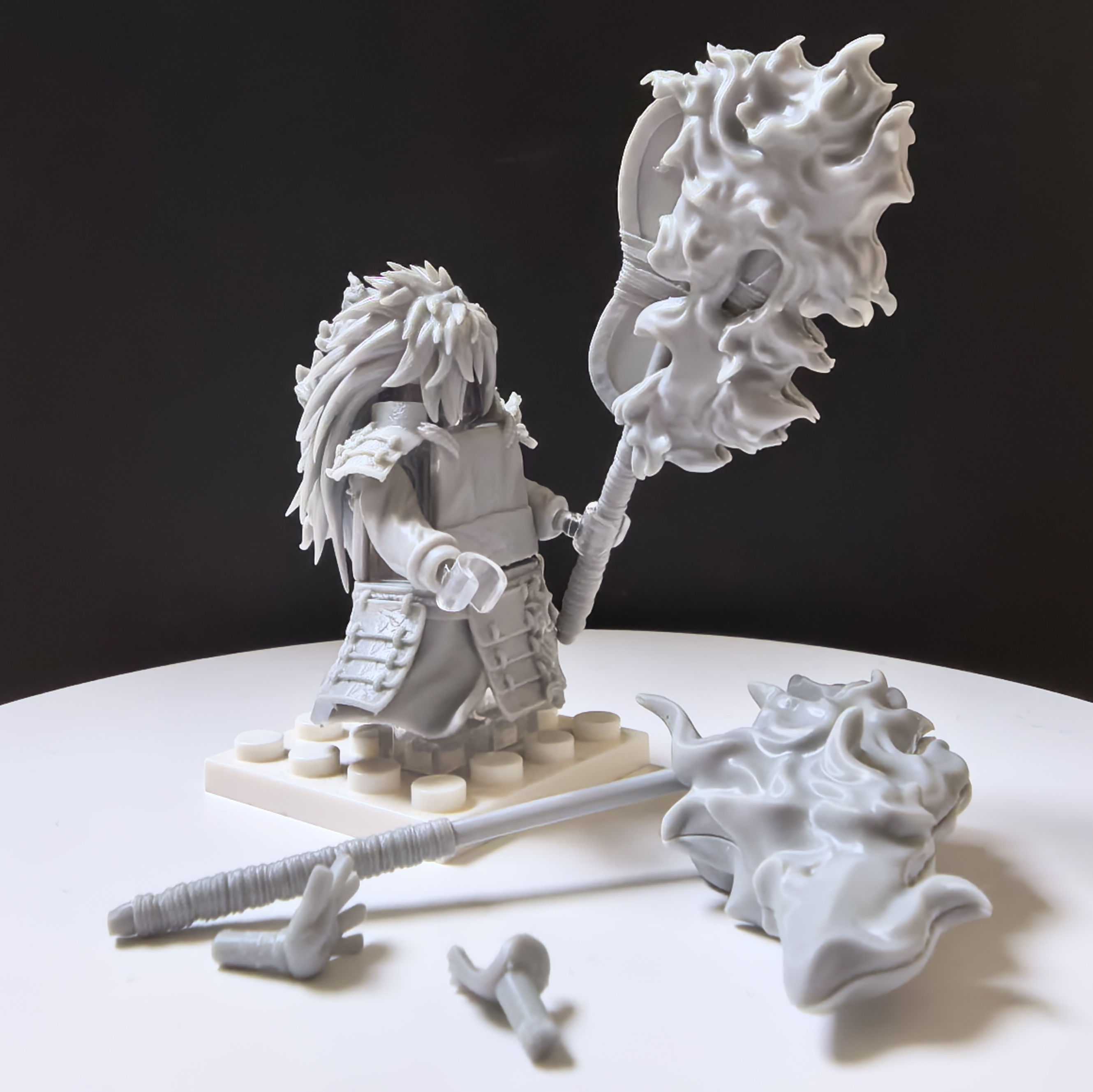 『斑·二形态』/光固化打印的第三方小人仔穿戴白模磁吸翅膀火影