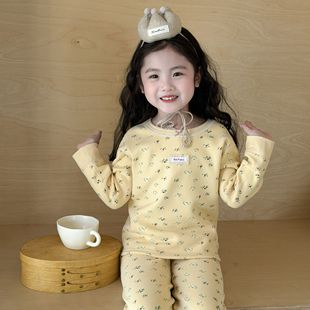 儿童秋衣秋裤 冬季 宝宝蚕丝羊毛保暖内衣套装 儿童A类睡衣 580克