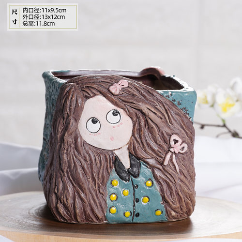 手工定制复古控型陶盆