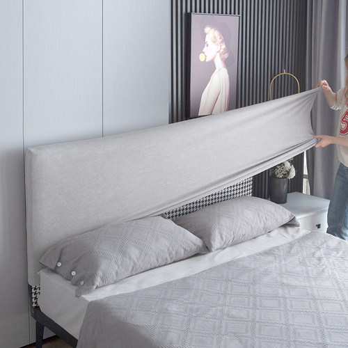 麂皮绒现代简约可拆洗套子床头罩