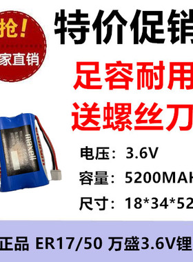 2粒并联 PLC进口 ER17/50 3.6V工控电池 RAMF20851 KAS-M53G0-10