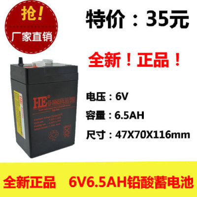 全新 HE蓄电池 6V6.5AH电瓶 电子秤 计价秤台称 免维护蓄电池