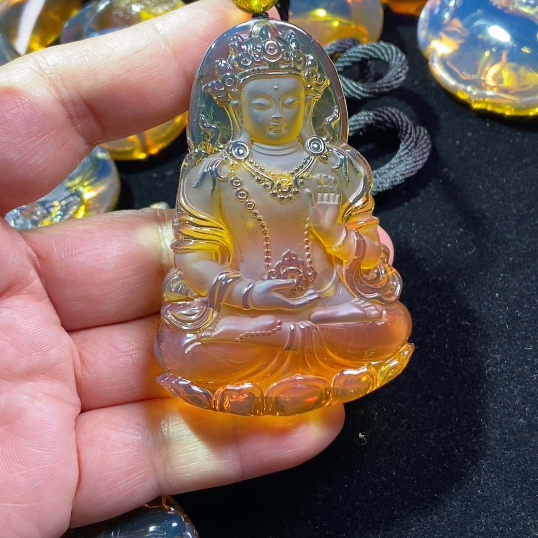 金珀度母观音34克