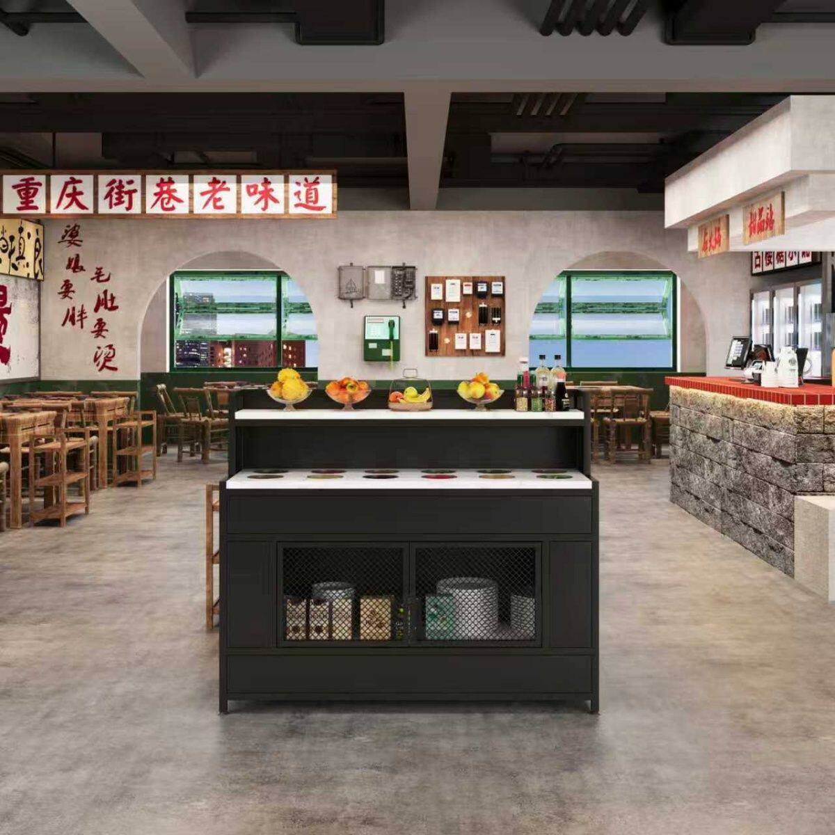 火锅店火锅自助商用调料台餐厅饭店小料麻辣烫海底酱料台厂家直销