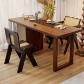 简约实木阳台桌椅组合小户型客厅家用一体茶几泡茶