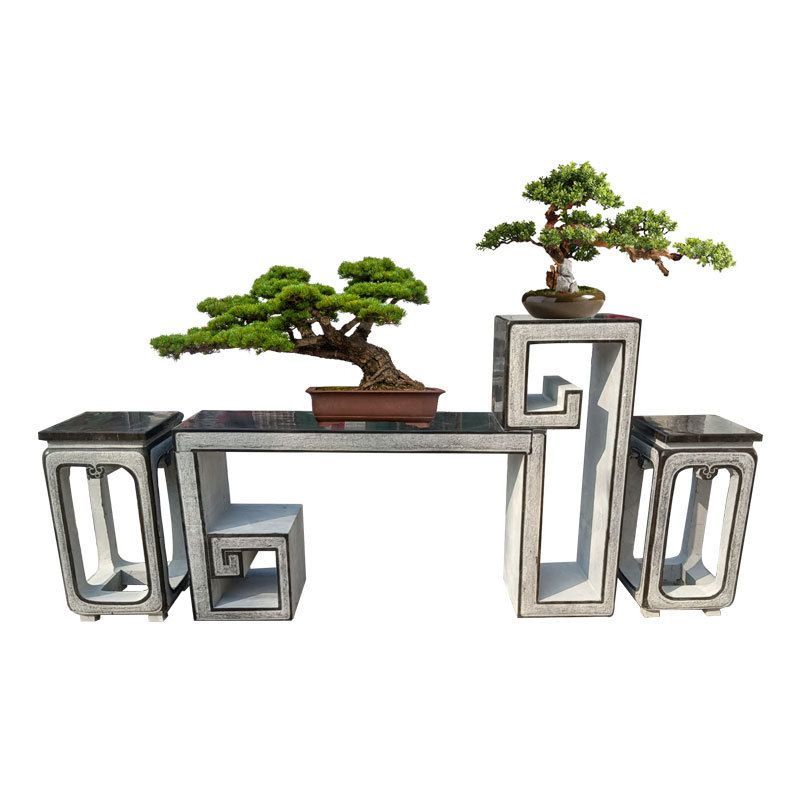 仿古石雕盆景台石头底座摆件石桌石凳子石条案青石供桌庭院石花架