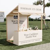 集市摊位创意商业街商铺贩卖亭移动景区摆摊售货车大型美食小吃摊