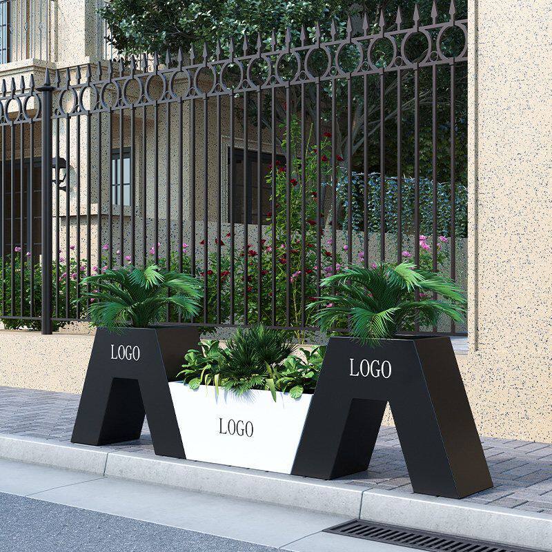 定制户外市政道路花箱组合室外围栏隔断售楼部商业街广场外摆花坛